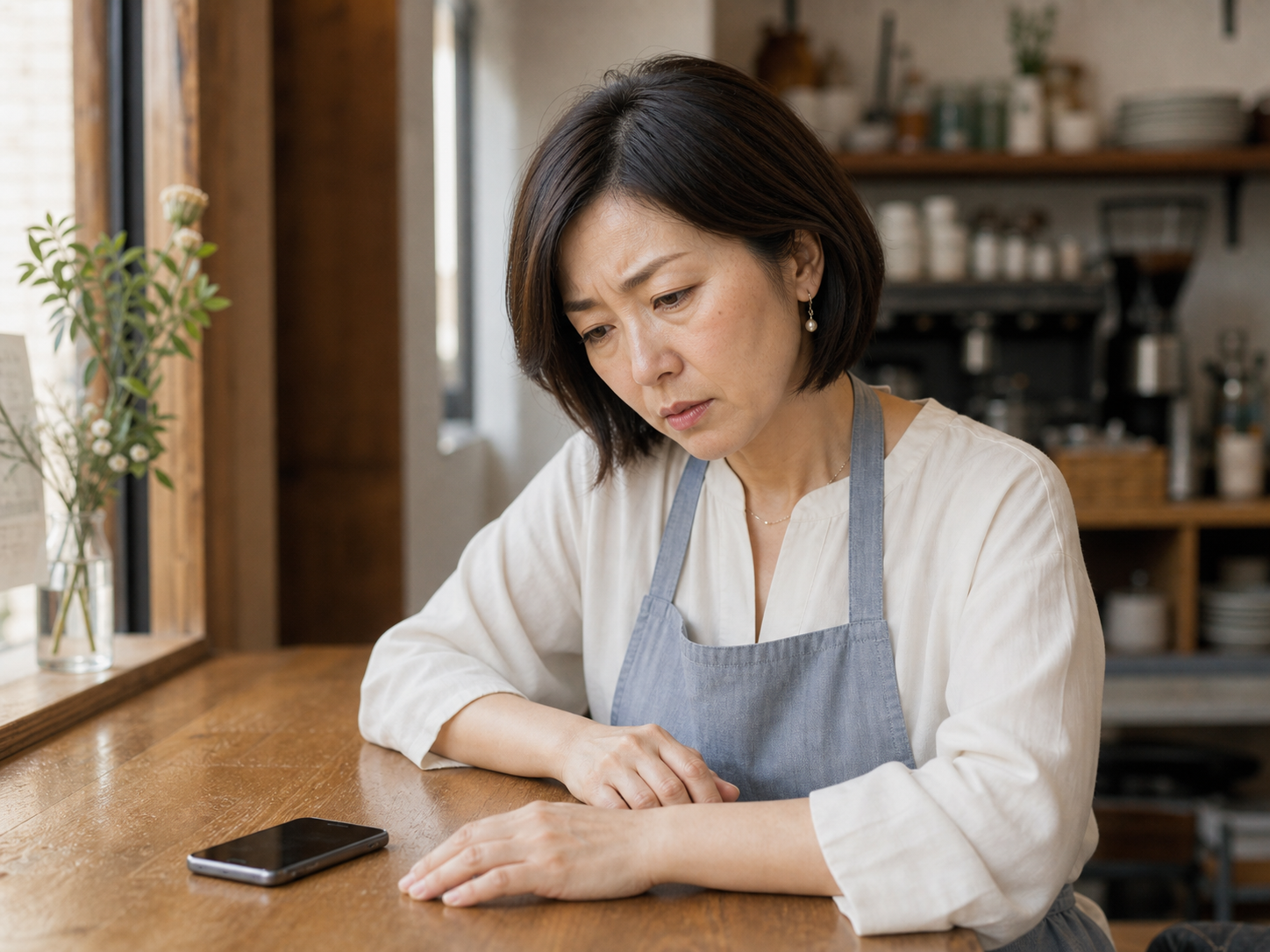 古いホームページをスマホで見て戸惑うお店の店主