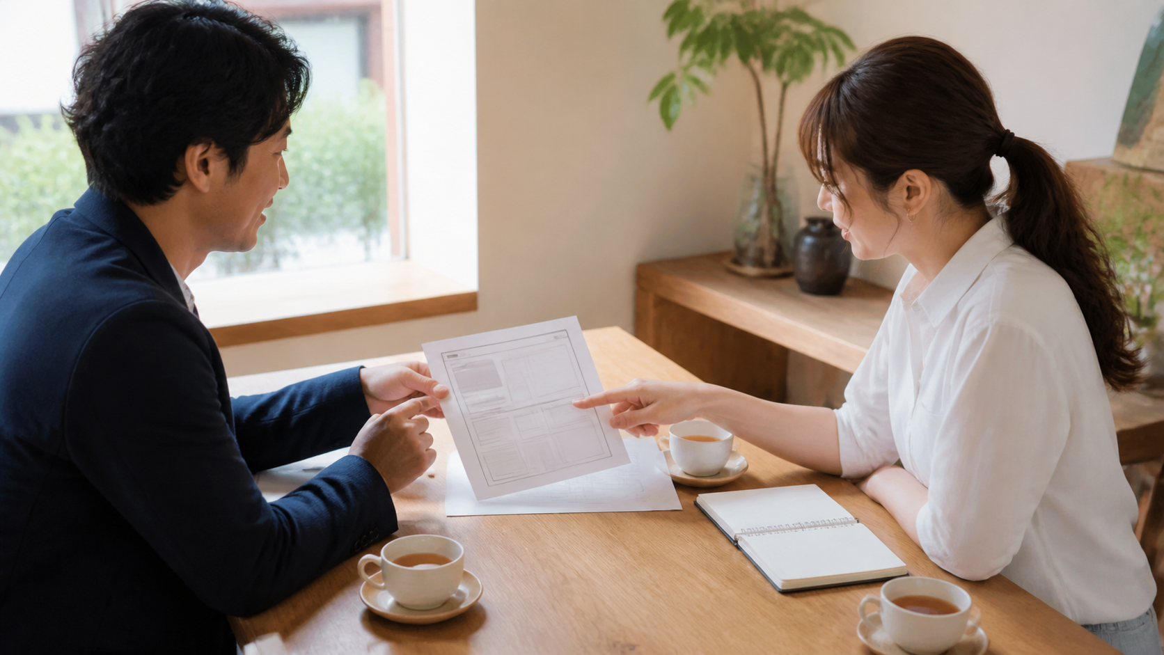 ホームページ案と問い合わせ導線を一緒に確認する打ち合わせ